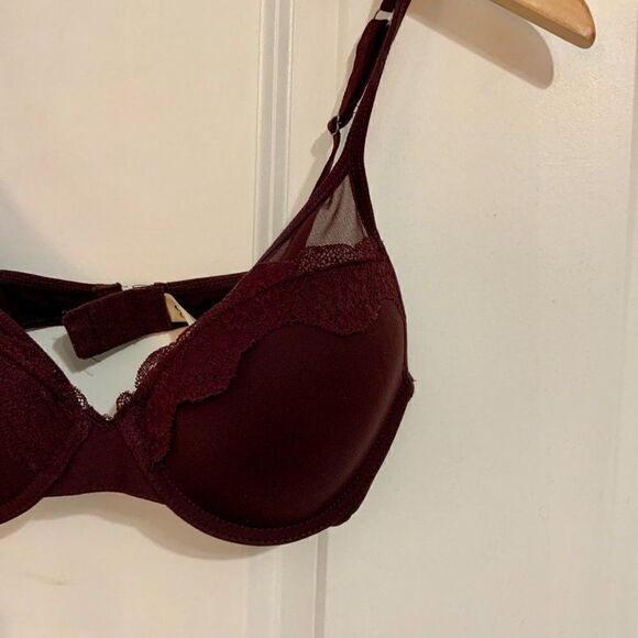 Jessica Simpson Purple Lace Trim Lightly Padded Underwire Bra 34C - Picture 3 of 8